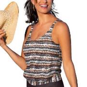 Wiki Puerto Rico Tankini Top Brun mönstrad C/D XXL Dam