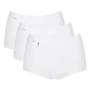 Sloggi Trosor 3P Pearl Maxi Vit bomull 44 Dam