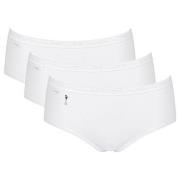 Sloggi Trosor 3P Pearl Midi Vit bomull 46 Dam
