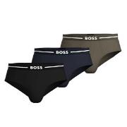 BOSS Kalsonger 6P Bold Design Hip Brief Svart/Grön bomull Small Herr