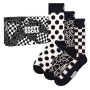 Happy socks Strumpor 3P Black and White Socks Gift Box Svart/Vit bomul...