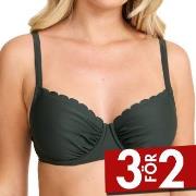 Damella Grace Wavy Bikini Bra Mörkgrön D/E 46 Dam