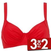 Damella Sophia Basic Underwired Bikini Bra Röd polyester C 38 Dam