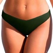 Wiki Low Cut Brazilian Bikini Brief Mörkgrön Medium Dam