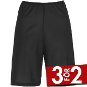 Damella Microfiber Waist Slip Shorts Svart viskos 42 Dam