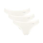 Sloggi Trosor 3P GO Crush String Elfenben bomull Medium Dam