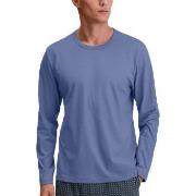 Calida Remix Basic Sleep Long Sleeve Shirt Blå bomull Large Herr