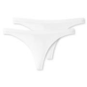 Schiesser Trosor 2P 95-5 Organic Cotton Thongs Vit ekologisk bomull La...