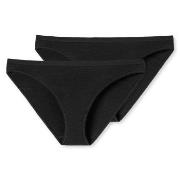Schiesser Trosor 2P 95-5 Organic Cotton Mini Briefs Svart bomull Mediu...