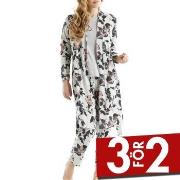 Damella Greymelange Flower Wrap Around Robe Grå X-Large Dam
