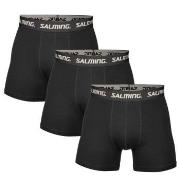 Salming Kalsonger 3P Cotton Boxers With Logo Svart bomull Large Herr