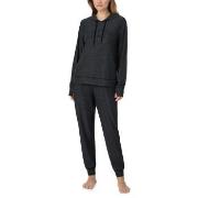 DKNY Chill In Style Hoodie Jogger Set Svart polyester X-Small Dam