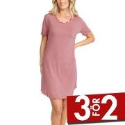 Damella Bamboo Plain Short Sleeve Nightdress Rosa Bambu XX-Large Dam