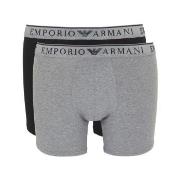 Armani Endurance Boxer Kalsonger 2P Svart/Grå bomull Medium Herr