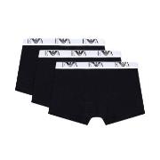 Armani Stretch Jersey Boxer With Logo Kalsonger 3P Svart bomull X-Larg...
