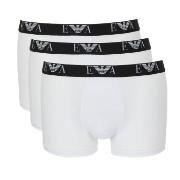 Armani Stretch Jersey Boxer With Logo Kalsonger 3P Vit bomull Small He...