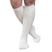 Trofe Cotton Knee High Sock Strumpor 2P Vit Strl 35/38 Dam
