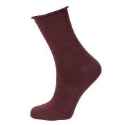 Trofe Cotton Solid Sock Strumpor 2P Vinröd Strl 37/41 Dam
