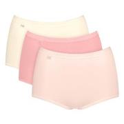 Sloggi Trosor 3P Basic Plus Maxi Colored Röd/Gul bomull 50 Dam