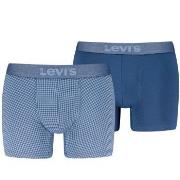 Levis Kalsonger 2P Boxer Briefs Cotton Check Blå bomull Large Herr