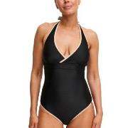 Swegmark Haiti Halterneck Swimsuit Svart m Beige D/E 46 Dam