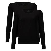Bamboo basics 2P Lara Knitted  Long Sleeve T-Shirt Svart Small Dam