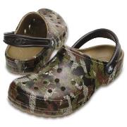 Crocs Classic Camo Clog Unisex Grön Mönstrad US J2 (EU 33-34)
