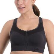 Anita BH Active Front Zip Sports Bra Mörkgrå nylon Medium Dam