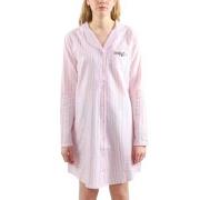 Esprit Calista Flannel Nightshirt Vit/Rosa bomull 42 Dam