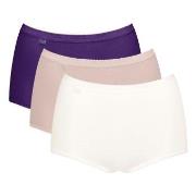Sloggi Trosor 3P Basic Plus Maxi Colored D1 Rosa/Lila bomull 50 Dam
