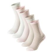 Schiesser Strumpor 5P Women Blue Bird Socks Vit/Rosa Strl 39/42 Dam