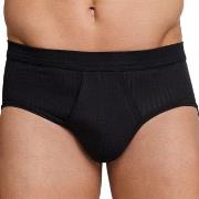Schiesser Kalsonger 2P Sport Briefs With Fly Svart bomull Medium Herr