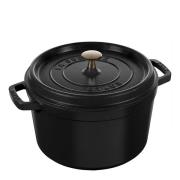 Staub - Gryta hög 4,8 L Svart