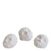 Cooee - Pebble Skupltur 3-pack Vit