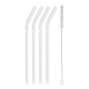 Zwilling - Sorrento Glassugrör Vinklade 4pack+Borste Transparent