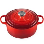 Le Creuset - Signature Gjutjärnsgryta rund 26 cm 5,3 L Cerise