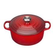 Le Creuset - Signature Gjutjärnsgryta rund 24 cm 4,2 L Cerise