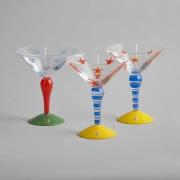 Orrefors - "Clown" Martiniglas 3 st