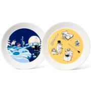 Moomin Arabia - Mumintallrik 19 cm 2-pack Kontor & Vinternatt