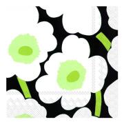 Marimekko - Servett Unikko 33x33 cm Vit/Svart