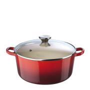 Le Creuset - Classic Gjutjärnsgryta Rund Glaslock 4,2 L Cerise