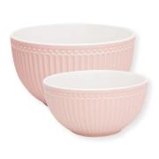 GreenGate - Everyday Alice skålset 0,9+2,2 L pale pink