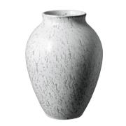 Knabstrup Keramik - Vas 20 cm Vit/Grå