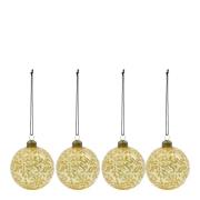 House Doctor - Mente julkulor 8 cm 4-pack guld