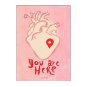 Poster & Frame - Sissan Richardt poster 30x40 cm you are here