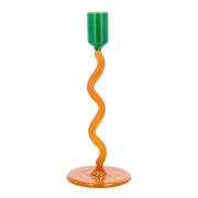 Villa Collection - Styles Ljusstake Glas 19,6 cm Grön/Amber