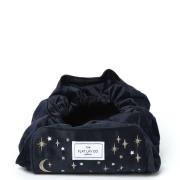 The Flat Lay Co. Drawstring Makeup Bag in Embroidered Celestial Blue V...