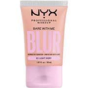 NYX Professional Makeup Bare With Me Blur Tint Foundation Light Ivory ...