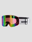 Sinner Pine Matte White Goggle pink mirror