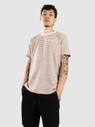 Anerkjendt Akrod S-S Cot-Linen Stripe T-Shirt cognac